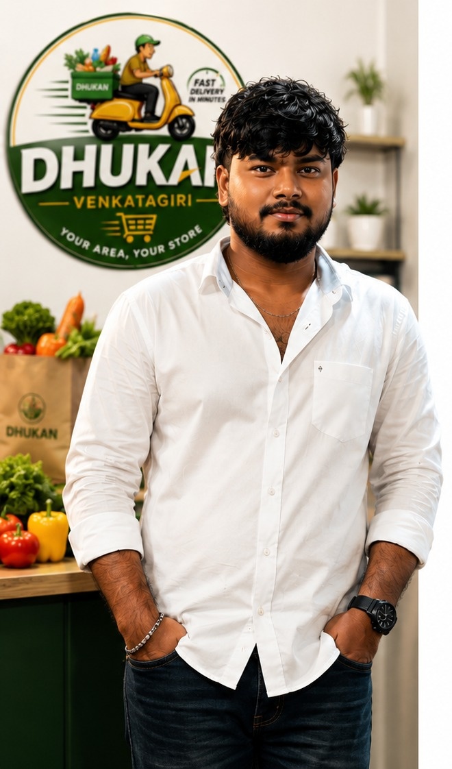 Naveen K, Founder and CEO of DHUKAN, in Venkatagiri